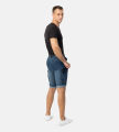 Pantoneclo Premium Quality Indigo Color Ripped Design Men's Denim Shorts / Pant - 3 Quarter Pant.