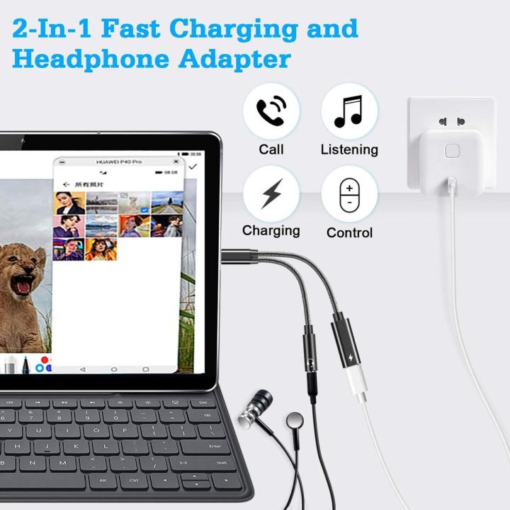 USB C to Headphone Jack Adapter in 1,Audio Cable with