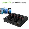 V8 Multifunctional USB Audio Interface Intelligent Volume Adjustable Audio Mixer Sound Card. 