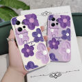 Purple Flower Phone Case For Xiaomi Redmi Note 13 12 12S 11 11S 10 10T 10S 9 9S 8 7 Pro Plus 4G 5G Liquid Silicone Cover.