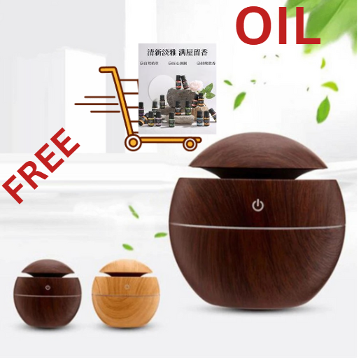 Ultrasonic Aroma Humidifier 200ml – Wooden Design SL001/002
