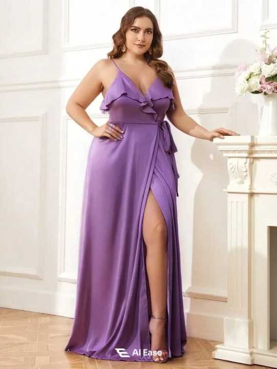 Plus%20Size%20Silk%20Occasion%20Dress%20in%20Rich%20Emerald%20with%20Wrap%20Silhouette%20and%20High%20Slit%20-%20Image%208