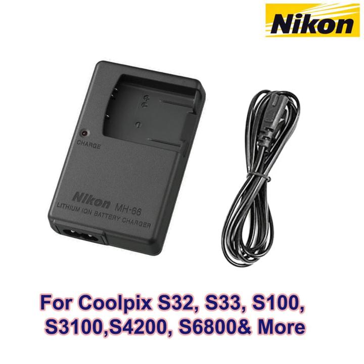 Nikon EN-EL19 Battery Charger With Free Power Cable For Coolpix S32, S33, S100, S3100,S4200, S6800& More