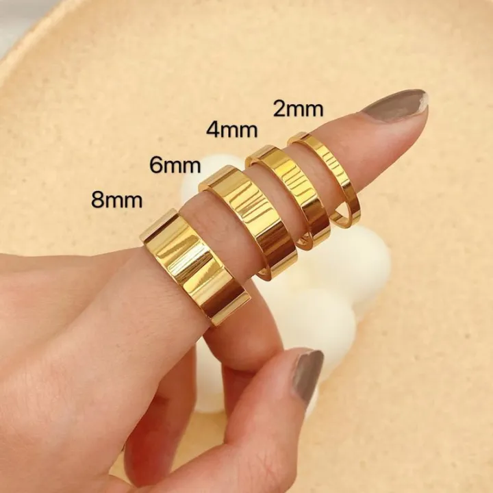 2mm%204mm%206mm%208mm%20Stainless%20Steel%20Wedding%20Ring%20for%20Women%20Flat%20Finger%20Rings%20Fashion%20Bijoux%20Femme%20Engagement%20Jewelry%20-%20Image%204