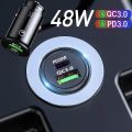 New 48W USB Type C Car Charger QC3.0 Quick Charge for iPhone 14 13 Samsung USB Charger.