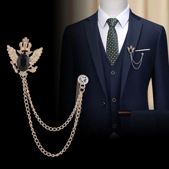Eagle%20Wings%20Crystal%20Chain%20Brooch%20Metal%20Lapel%20Pin%20Brooches%20Suit%20Shirt%20Collar%20Men%20-%20Image%202