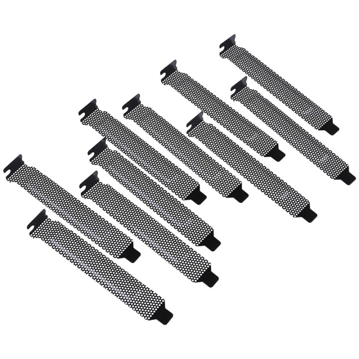 10Pcs%20New%20black%20PCI%20slot%20cover%20dust%20filter%20blanking%20plate%20hard%20steel%20-%20Image%203
