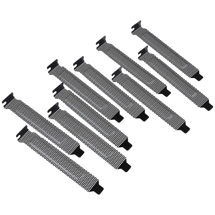 10Pcs%20New%20black%20PCI%20slot%20cover%20dust%20filter%20blanking%20plate%20hard%20steel%20-%20Image%203