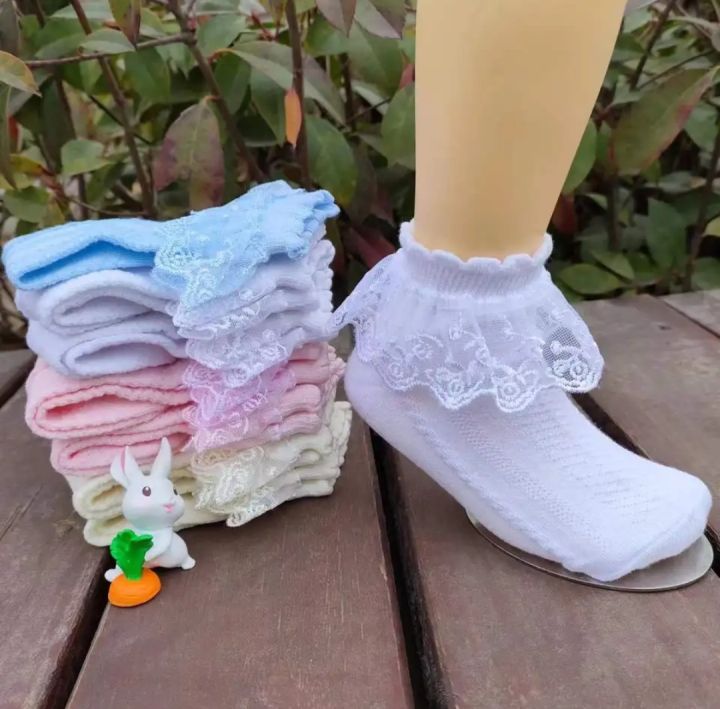 Baby%20Girl%20Lace%20Socks%20School%20Socks%20for%205%20to12%20yers%20(Pack%20of%201%20Pair)%20-%20Image%202
