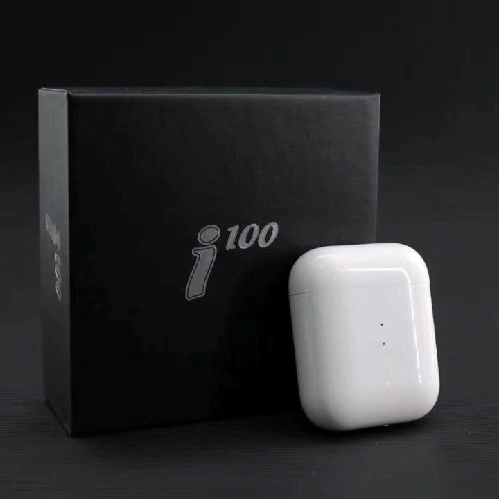 i100 TWS 1:1 Bluetooth 5.0 Wireless Earphone Stereo Headset Auto Pairing Earbuds QI Wireless Charging