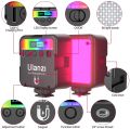 ULANZI VL49 RGB Video Lights, LED Camera Light 360° Full Color Portable Photography Lighting w 3 Cold Shoe, 2000mAh Rechargeable CRI 95+ 2500-9000K Dimmable Panel Lamp Support Magnetic Attraction.