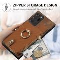 Cross Leather Ring Vertical Zipper Wallet Back Phone Case For Samsung Galaxy S22+ 5G/Samsung Galaxy S21 5G/Samsung Galaxy A32 4G/Samsung Galaxy S20/Samsung Galaxy S23 Ultra 5G/Samsung Galaxy A54 5G/Samsung Galaxy A04e/S. 