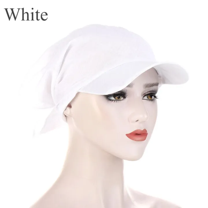 1PC%20Women%20Brim%20Cap%20Sun%20Visor%20with%20Pre-Tied%20Turban%20Caps%20Head%20Scarf%20Hijab%20Pure%20Color%20Muslim%20Beach%20Female%20Fashion%20Outdoor%20Hat%20-%20Image%202