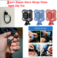 2pcs Depar Horn Strap Clamp For Bicycle Dipper light Zip Tie / Holder Belt.