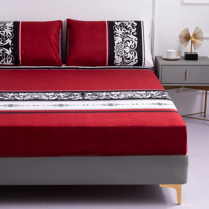 100%25%20Waterproof%20Printed%20Bed%20Fitted%20Sheet%20Mattress%20Covers%20Four%20Corners%20With%20Elastic%20Band%20sheet%20for%20bed%20(Without%20Pillowcase)%20-%20Image%202