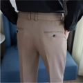 High Quality Elasticity Suit Pants Men Formal Business Office Social Dress Pants Slim Fit Casual Wedding Ankle Trousers Pantalon.