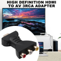 HDMI to 3RCA red, yellow and white lotus head converter HDMI to AV converter 3RCA adaptor. 