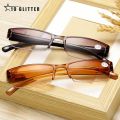 Korean Reading Glasses Men Women Clear Lens Half Frame Presbyopic Eyewear 1.0 1.5 2.0 2.5 3.0 3.5 4.0 for Reader.