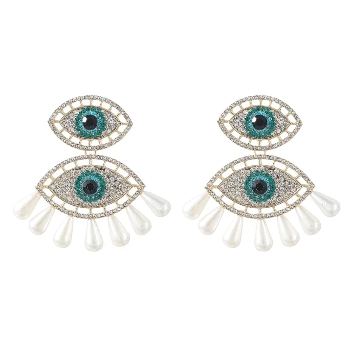 Exaggerated%20Metal%20Rhinestone%20Imitation%20Pearl%20Evil%20Eye%20Earrings%20Castle%20Banquet%20Dangle%20Earrings%20Women's%20Statement%20Accessories%20-%20Image%207