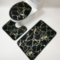 New bronzing carpet bathroom toilet three-piece set PV velvet floor mat thickened and absorbent one piece on behalf of the hair. 
