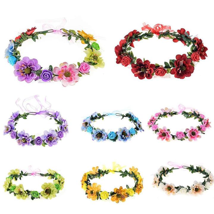 Woman Headband Headband Hair Accessories Hair Accessories Wedding Party Flower Headband Hair Wreath Garland