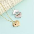 Personalized Photo Necklace With Heart Shaped Custom Frame Locket Open Charm Pendant Jewelry Gift For Women.