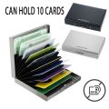 Men RFID Blocking Card Holder Stainless Steel Metal Slim Wallet Money Bag Anti-scan Credit ID Thin Holder Case Small Male Wallet.