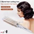 Ubeator -4 Variety Sizes 20mm-28mm Triple Barrels Tong Hair Curling Iron for Mid or Big Deep Wave Water Corrugated-169. 