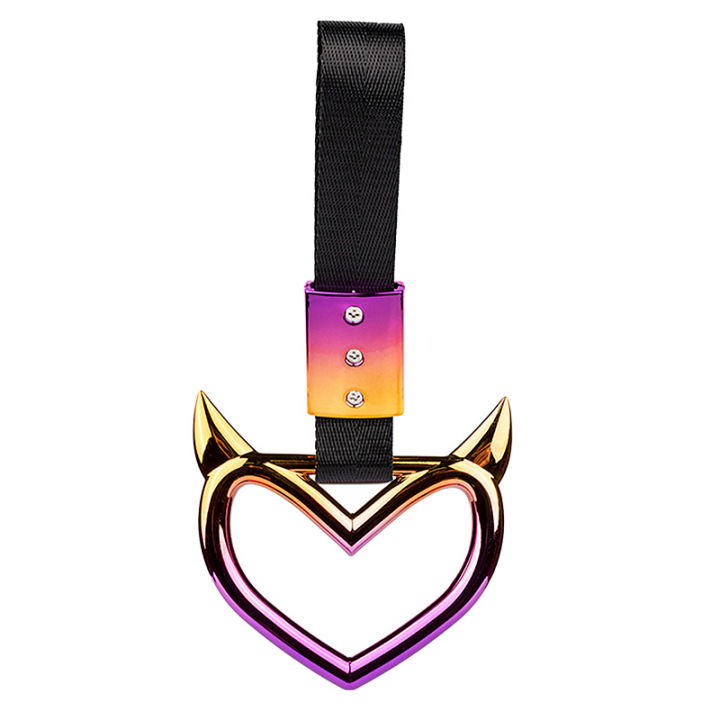【Expert Recommended】 Colorful Car Tow Strap Tsurikawa Ring Heart JDM Train Bus Handle Hand Strap Styling Drift Charm Strap Auto Accessories Leima