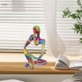 Thinker Abstract Art Sculpture People Figurine Display Artwork Character Sculptures for. 