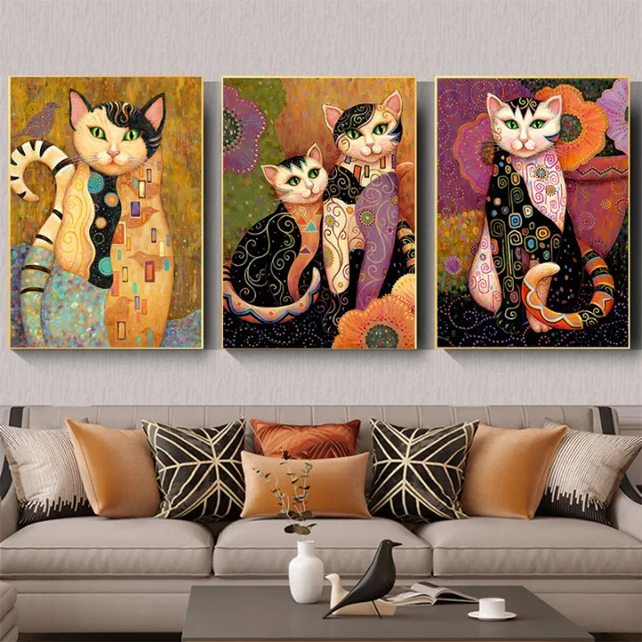 Gustav%20Klimt%20Famous%20Artwork%20Art%20Canvas%20Painting%20Abstract%20Cute%20Retro%20Wall%20Picture%20Print%20Living%20Room%20Home%20Decor%20Poster%20-%20Image%202