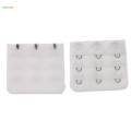 5pcs Elastic Bra Strap Extension Bra Extenders 3x 3 Hook White. 
