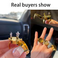 YILUOCD 2 Pcs Gold Color Spinner BFF Matching Rings Best Friend Open Rotate Ring Forever Friendship Cute Cartoon Anime Jewelry.