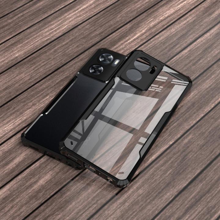 Oppo A57 Edge-Reinforced Shockproof Cushion Back Clear Hybrid Transparent Hard Cover Casing