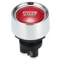 Engine Button Car DC 12V 24V Red Car Start Engine Button Light Switch Button Start Ignition Switch for Racing-Red. 