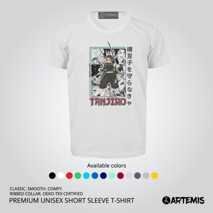Demon-Slayer-Tanjiro-without-bg Premium Unisex / Men Short Sleeve T-shirt