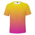 Neon T-Shirt Men/Women Summer green T shirt Boy/Girl Solid Colour Tops Rainbow Streetwear Tee Colourful 3D Printed Kids shirt.