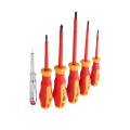 TOLSEN 6Pcs VDE Power Insulated 1000V Flat Phillips Handle Screwdrivers Set /38013 - Kings Trading.