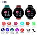 D18 Smart Watch Heart Rate Monitor Men's Women's Smartwatch Round Fitness DigitalWatches for Men Women Band Bracelet. 