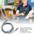 Code Scanner Cable, Barcode Scanner Cable 2 Meter Length PVC for Replacement. 