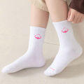 Pack of 3 Pairs Girls Premium Short Breathable Basic School Socks (2-14 Years) From Levin. 