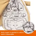 Halloween 3D Organ Stuffed Toy Body Structure Puzzle Doll Soft Plush Doll Physiological Educational Toy For Kids Home School TeachingDolls Accessories. 