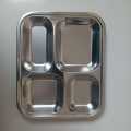 MollaDepartmental 1 PCS 4 compartment Stainless Steel Cafeteria Tray. 