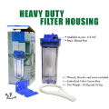 10 Inch 1/2" & 3/4 " Under Sink Inline Water Filter Purifier System Housing + Whole Filter Set.