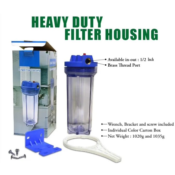 10%20Inch%201/2"%20&%203/4%20"%20Under%20Sink%20Inline%20Water%20Filter%20Purifier%20System%20Housing%20+%20Whole%20Filter%20Set%20-%20Image%202