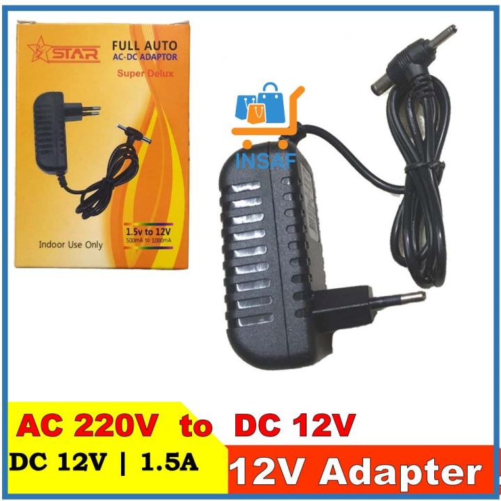 AC/DC ADAPTER 1.5 to 12 Volt Adapter Full Auto Adapter
