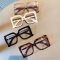 Black Square Glasses Women Fashion Oversized Clear Lens Eyeglasses Female Vintage Big Frame Anti Blue Light Spectacle.