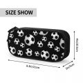 Soccer Pattern Pencil Case Cute Football Balls Sports Pen Bag Student Big Capacity School Supplies Zipper Pencil Pouch. 
