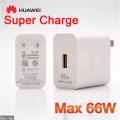 Max 66W Huawei Super Fast Type C Quick Charger Adapter with Type C Cable.