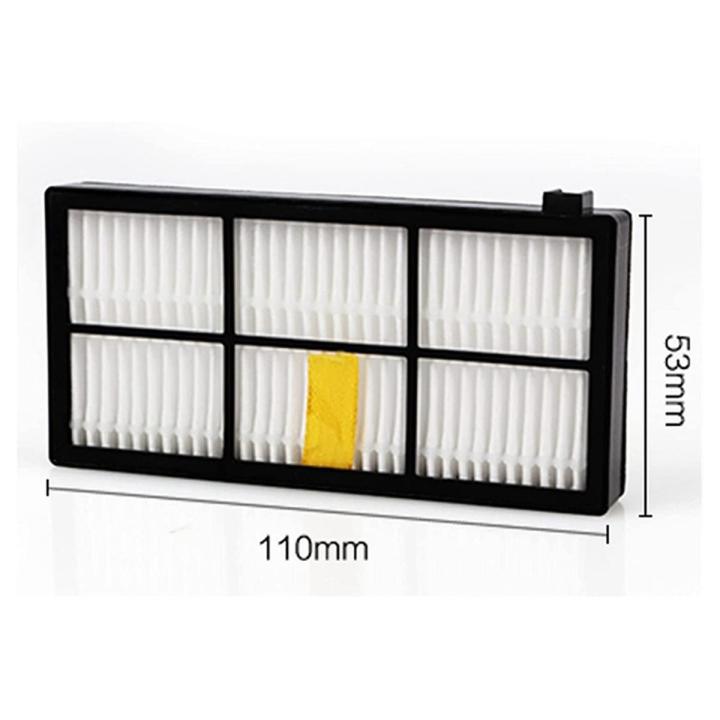 1Set Vacuum Cleaner Parts Hepa Filter Brushes Replacement Parts Kit Compatible for IROBOT ROOMBA 896 886 870 865 866 800
